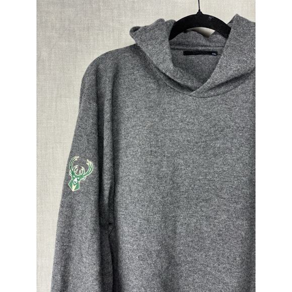 Greyson Milwaukee Bucks Koko Hoodie Men's XXL Wool Cashmere NBA Pullover Gray - Picture 1 of 7